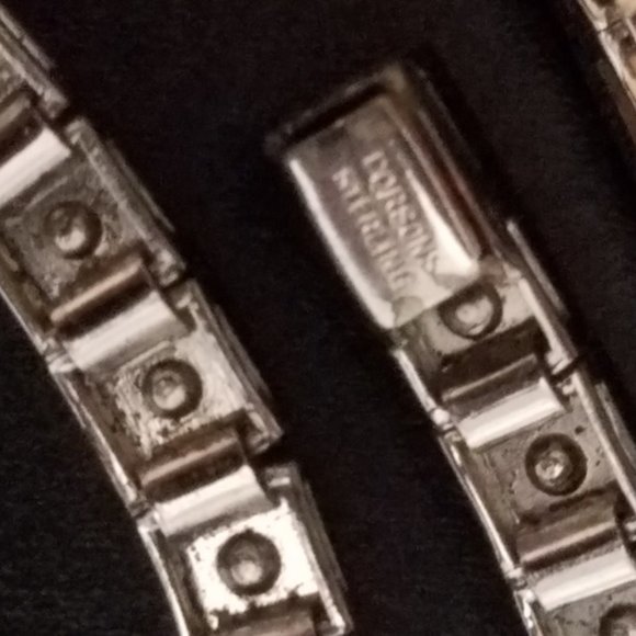 Art Deco Dorsons Sterling Paste Rhinestone Necklace Bracelet Set - Picture 6 of 6